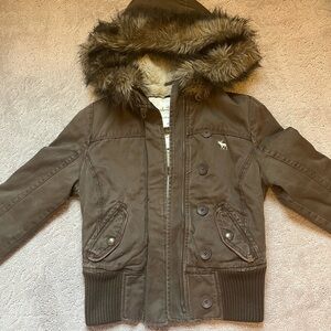 Kids Brown Fur-Lined Jacket